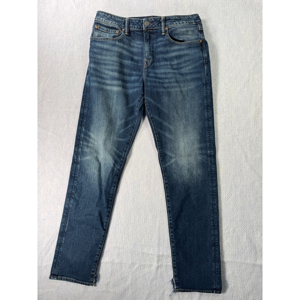 American Eagle Flex Slim Straight Jeans Mens 32x28 Medium Wash Blue Denim